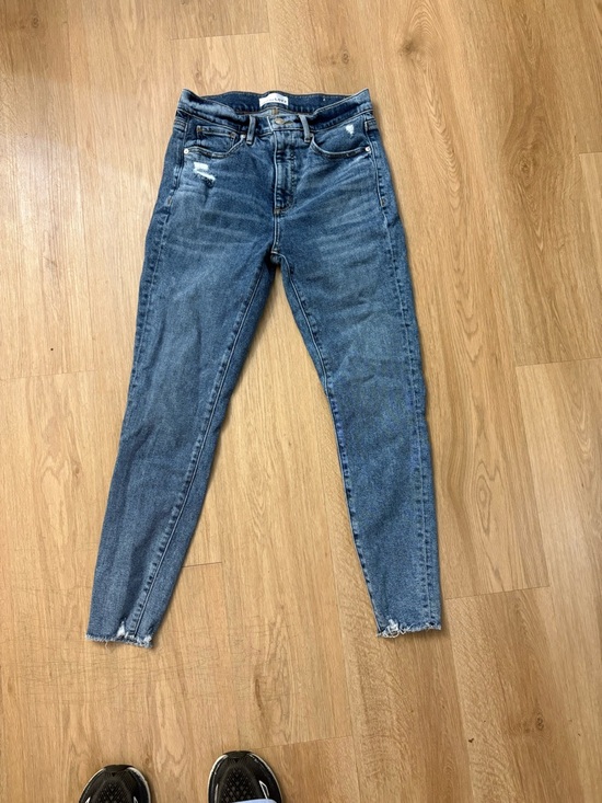 LOFT Denim - LOFT Indigo Distressed High-Rise Skinny Jeans